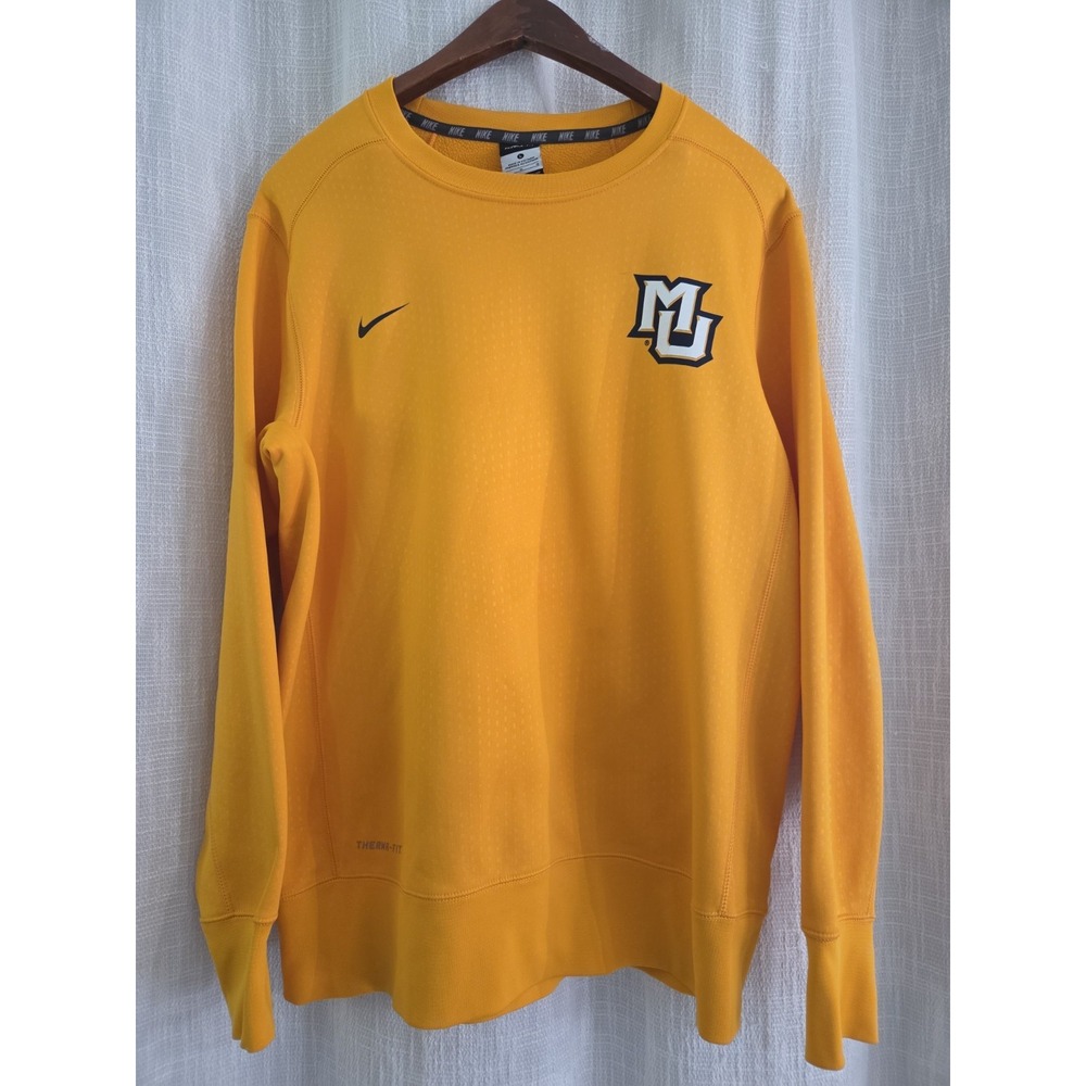 Nike Marquette Golden Eagles Authentic Team Apparel Sweatshirt Therma-Fit Large